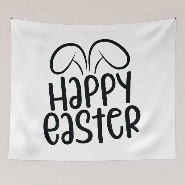 Item preview, Happy Easter Bunny Ears Typography designed and sold by mustbemazi.