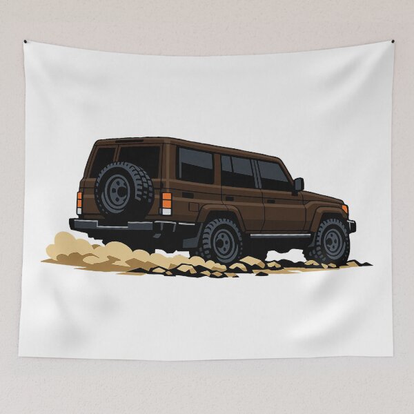 Item preview, Classic Overland 4x4 – Vintage Brown Boxy Off-Road SUV Crawl Illustration designed and sold by VenZolic.