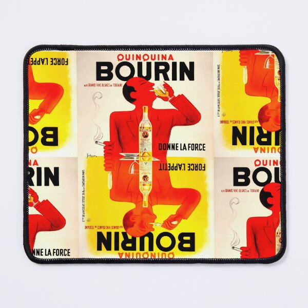 Item preview, Vintage Art Deco Poster | Quinquina Bourin Wine | 1925 Advertising Art Print | Rene Bellenger | Bold Colors & Geometric Design designed and sold by artofuniverse.