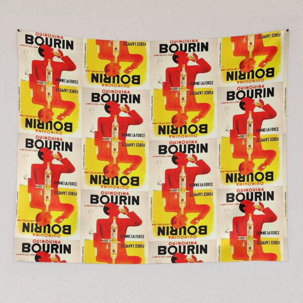 Item preview, Vintage Art Deco Poster | Quinquina Bourin Wine | 1925 Advertising Art Print | Rene Bellenger | Bold Colors & Geometric Design designed and sold by artofuniverse.