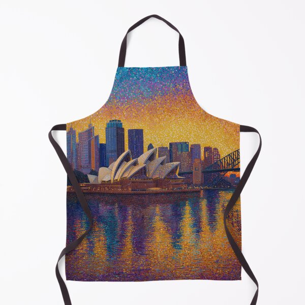 Item preview, Sydney Opera House Pointillism Cityscape designed and sold by Moisky Art.