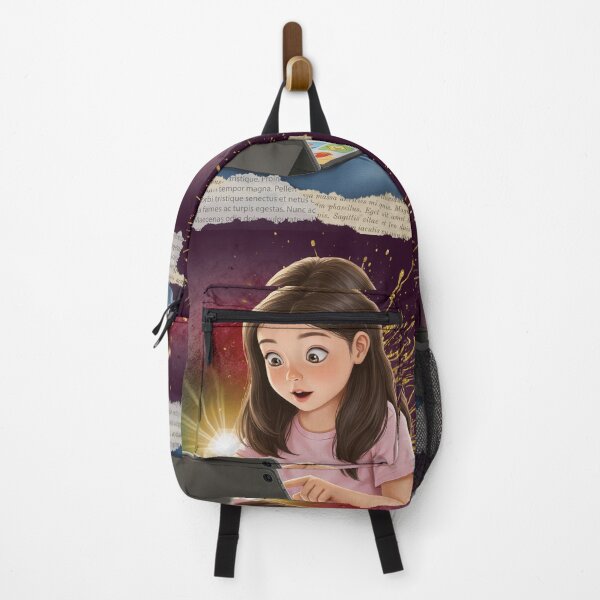 Item preview, Curious Girl Using Tablet | Cute Kids Learning Technology Illustration designed and sold by ChenEngEng.