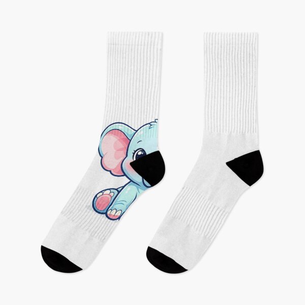 Item preview, Cute Baby Elephant Cartoon Kawaii Animal – Adorable Elephant Sticker & Kids T-Shirt Design designed and sold by ArtWaveStudio8.