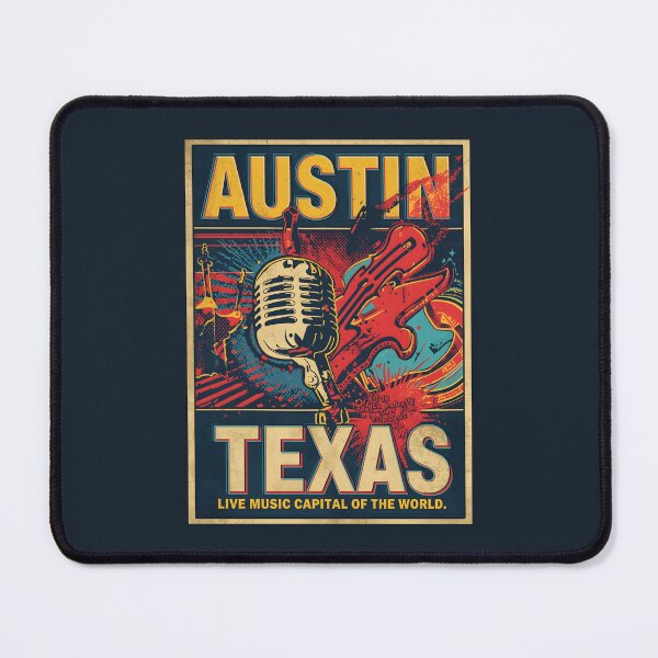 Item preview, A Pop Art Travel Print of Austin - Texas designed and sold by StudioRedKoala.