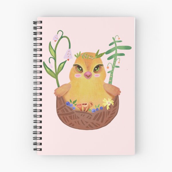 Item preview, Easter Chick in Nest with Spring Flowers and Berries Folk Art designed and sold by FaliushART.