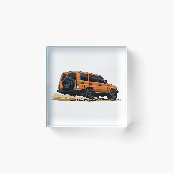 Item preview, Classic Overland 4x4 – Vintage Orange Boxy Off-Road SUV Crawl Illustration designed and sold by VenZolic.