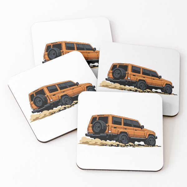 Item preview, Classic Overland 4x4 – Vintage Orange Boxy Off-Road SUV Crawl Illustration designed and sold by VenZolic.