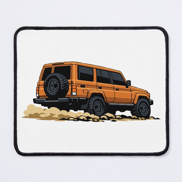 Item preview, Classic Overland 4x4 – Vintage Orange Boxy Off-Road SUV Crawl Illustration designed and sold by VenZolic.