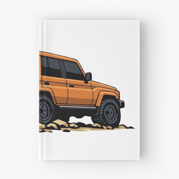 Item preview, Classic Overland 4x4 – Vintage Orange Boxy Off-Road SUV Crawl Illustration designed and sold by VenZolic.