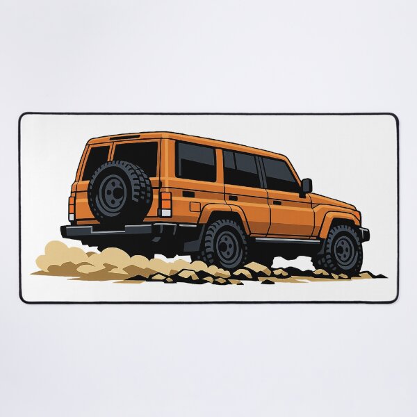 Item preview, Classic Overland 4x4 – Vintage Orange Boxy Off-Road SUV Crawl Illustration designed and sold by VenZolic.