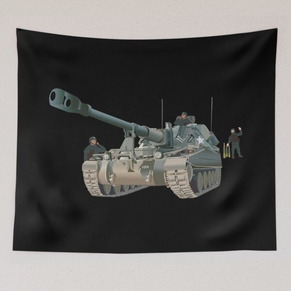 Item preview, Army - M109 155MM SP- 16 FA w Crew wo Txt X 300 designed and sold by Military Insignia Products.