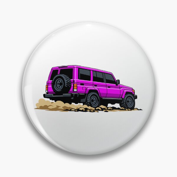 Item preview, Classic Overland 4x4 – Vintage Pink Boxy Off-Road SUV Crawl Illustration designed and sold by VenZolic.