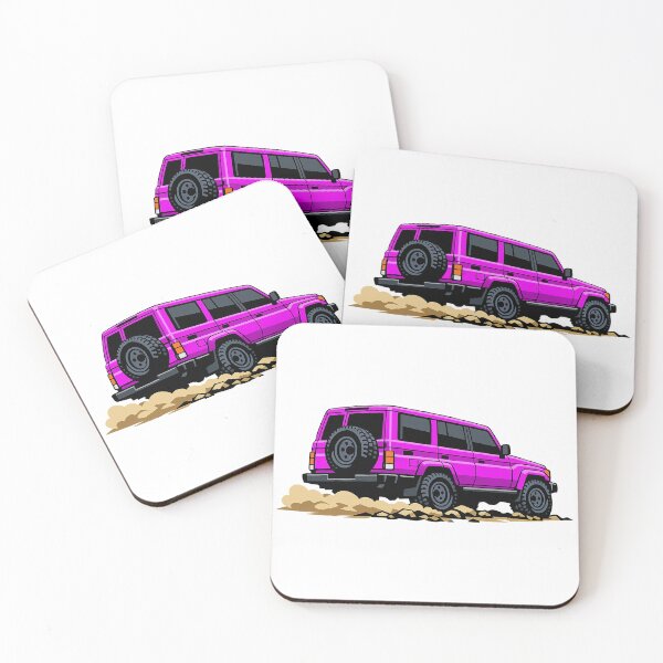 Item preview, Classic Overland 4x4 – Vintage Pink Boxy Off-Road SUV Crawl Illustration designed and sold by VenZolic.