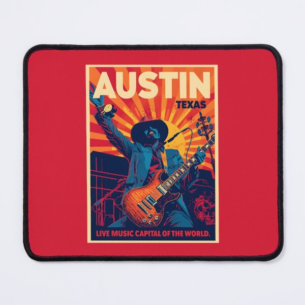Item preview, A Pop Art Travel Print of Austin - Texas designed and sold by StudioRedKoala.
