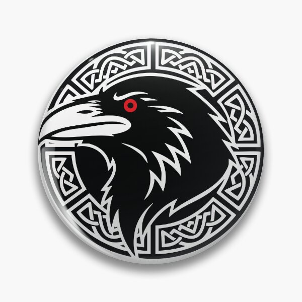 Item preview, Odin's Raven Huginn Muninn Viking Rune Mascot designed and sold by PixelStudioBe.