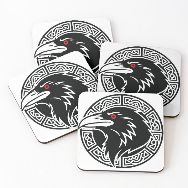Item preview, Odin's Raven Huginn Muninn Viking Rune Mascot designed and sold by PixelStudioBe.