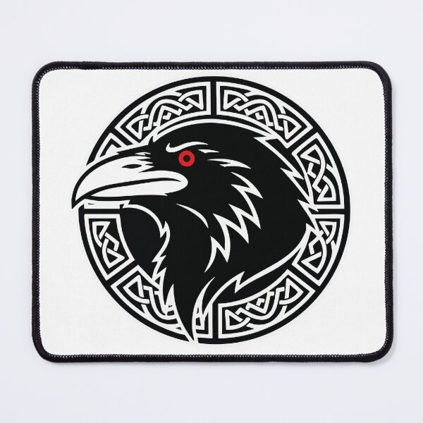 Item preview, Odin's Raven Huginn Muninn Viking Rune Mascot designed and sold by PixelStudioBe.