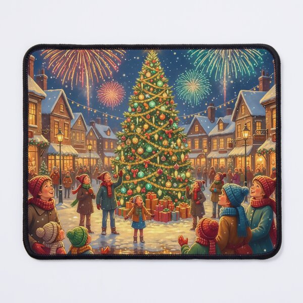 Item preview, Christmas Fireworks Over the Town Square designed and sold by acceleratorhams.