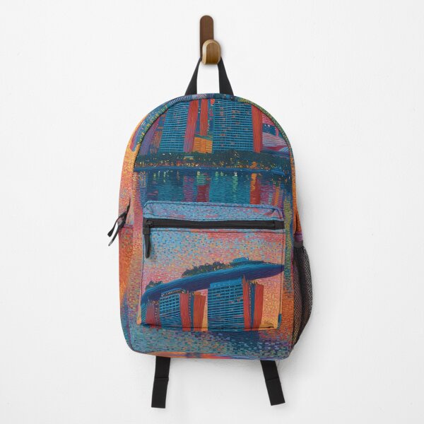 Item preview, Singapore Marina Bay Sands Pointillism Cityscape designed and sold by Moisky Art.
