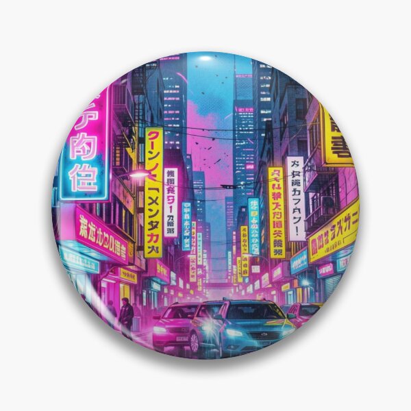 Artikelvorschau, Neon City Nightscape – Futuristic Urban Street Art in Vibrant Colors entworfen und verkauft von FotoworldEdel.