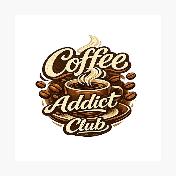 Item preview, Coffee Addict Club Vintage Coffee Lover Design | Retro Coffee Cup Graphic for Barista & Caffeine Fans designed and sold by ArtWaveStudio8.