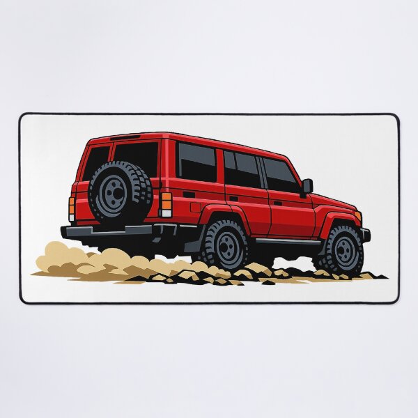 Item preview, Classic Overland 4x4 – Vintage Red Boxy Off-Road SUV Crawl Illustration designed and sold by VenZolic.