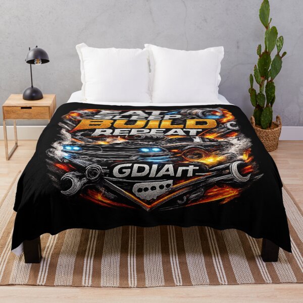 Item preview, Car Guy Shirt – EAT SLEEP BUILD REPEAT | Turbo Tofu Garage Racing Design designed and sold by GDIArt.