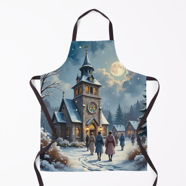 Item preview, Midnight Mass at the Snowy Christmas Church designed and sold by acceleratorhams.