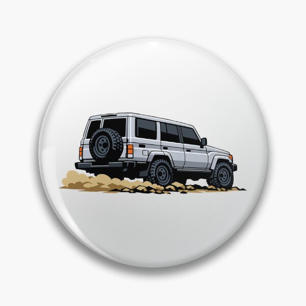Item preview, Classic Overland 4x4 – Vintage Silver Boxy Off-Road SUV Crawl Illustration designed and sold by VenZolic.