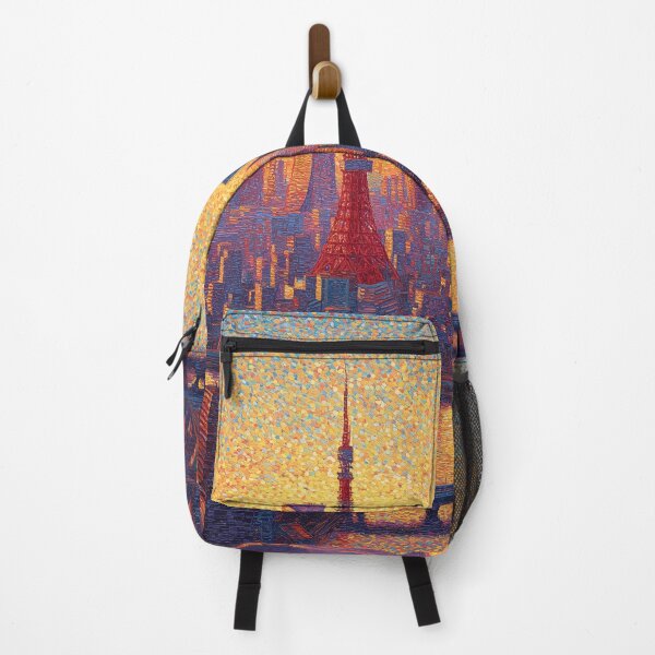 Item preview, Tokyo Tower Pointillism Cityscape designed and sold by Moisky Art.