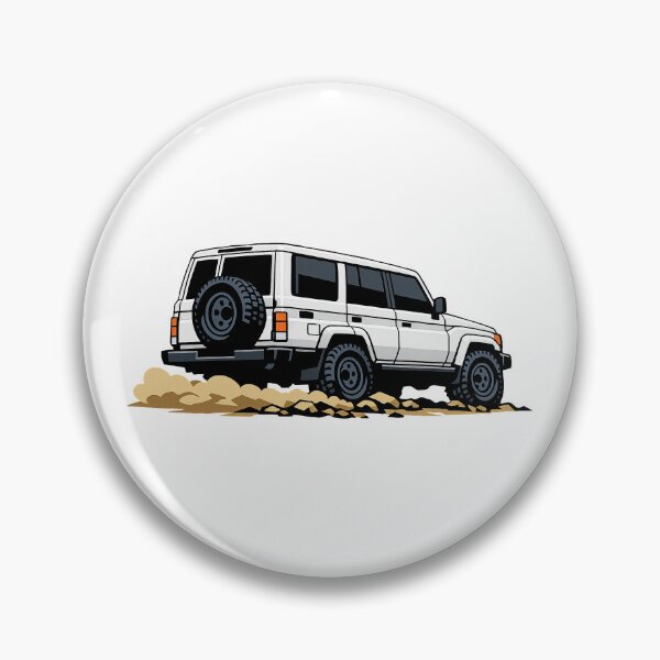 Item preview, Classic Overland 4x4 – Vintage White Boxy Off-Road SUV Crawl Illustration designed and sold by VenZolic.