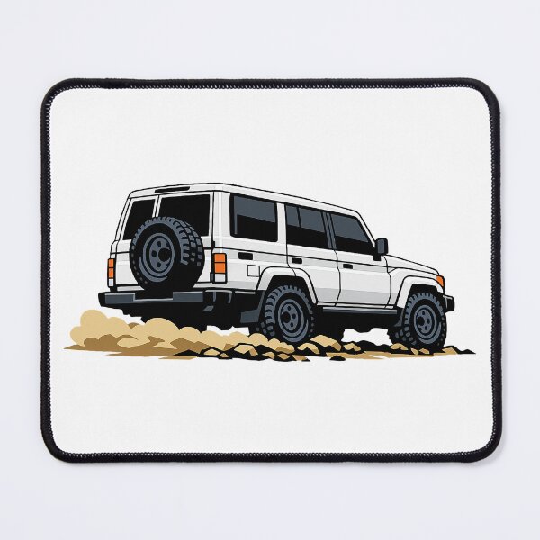 Item preview, Classic Overland 4x4 – Vintage White Boxy Off-Road SUV Crawl Illustration designed and sold by VenZolic.