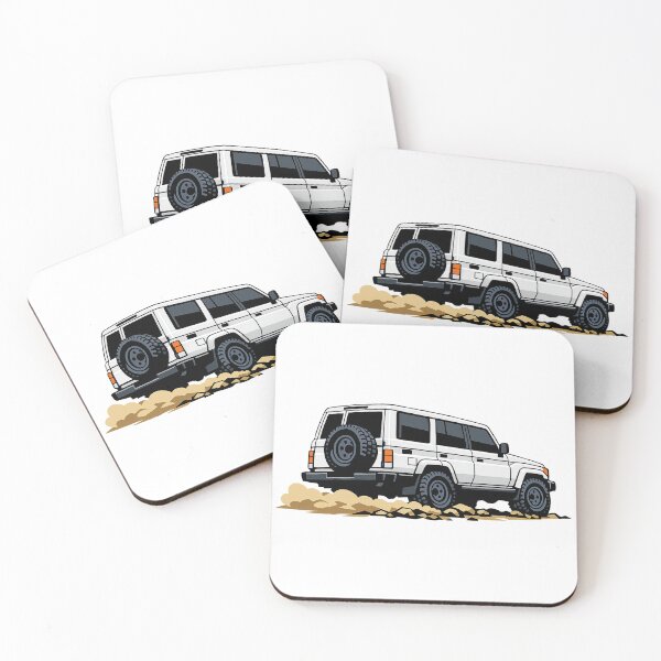 Item preview, Classic Overland 4x4 – Vintage White Boxy Off-Road SUV Crawl Illustration designed and sold by VenZolic.