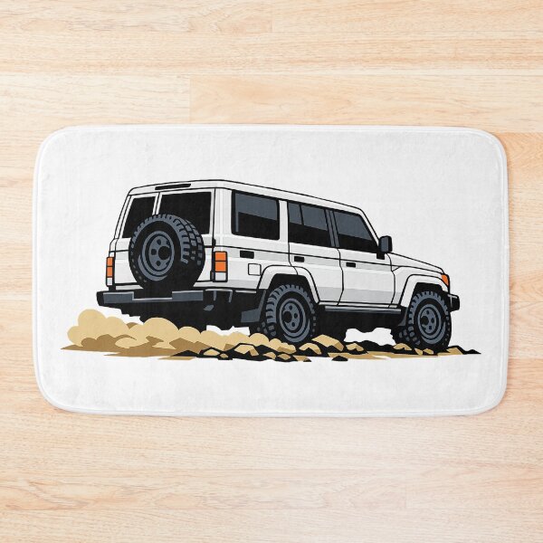 Item preview, Classic Overland 4x4 – Vintage White Boxy Off-Road SUV Crawl Illustration designed and sold by VenZolic.