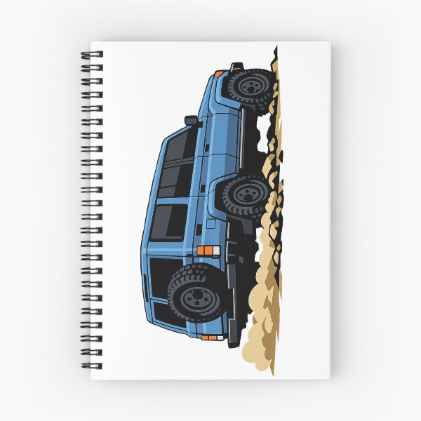 Item preview, Classic Overland 4x4 – Vintage Steel Blue Boxy Off-Road SUV Crawl Illustration designed and sold by VenZolic.