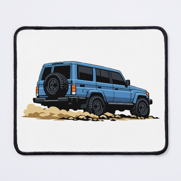 Item preview, Classic Overland 4x4 – Vintage Steel Blue Boxy Off-Road SUV Crawl Illustration designed and sold by VenZolic.