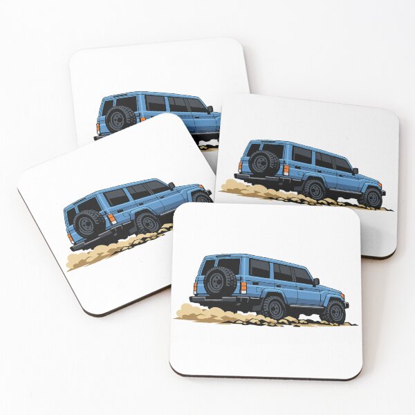 Item preview, Classic Overland 4x4 – Vintage Steel Blue Boxy Off-Road SUV Crawl Illustration designed and sold by VenZolic.