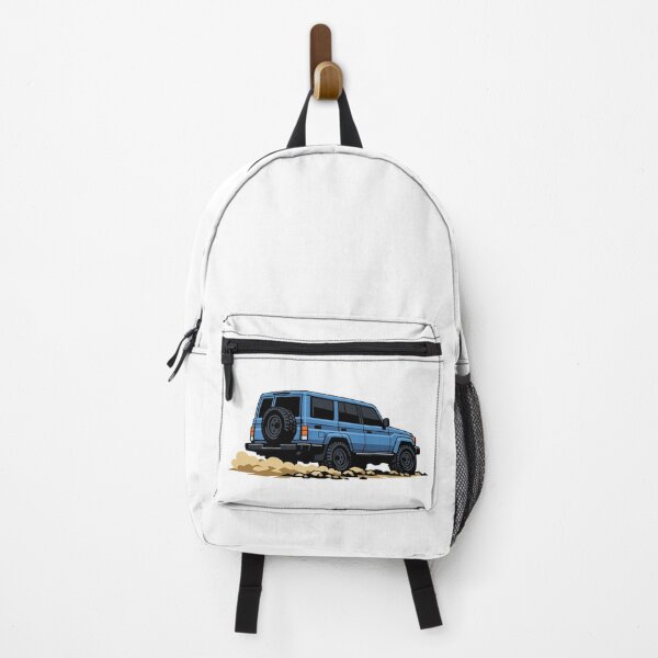 Item preview, Classic Overland 4x4 – Vintage Steel Blue Boxy Off-Road SUV Crawl Illustration designed and sold by VenZolic.