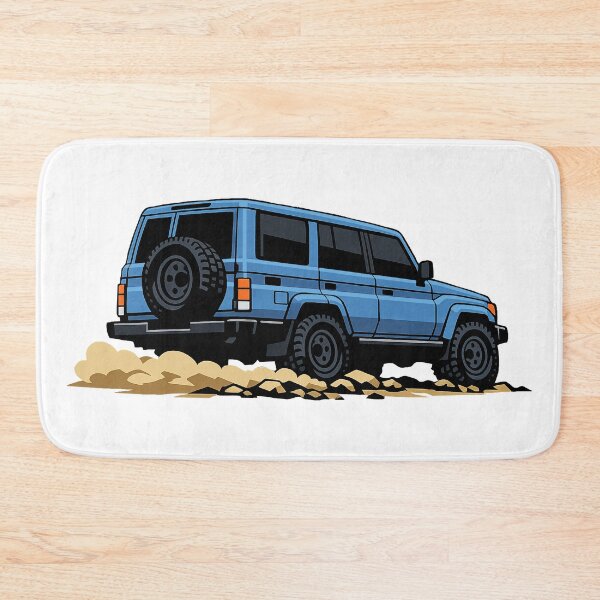 Item preview, Classic Overland 4x4 – Vintage Steel Blue Boxy Off-Road SUV Crawl Illustration designed and sold by VenZolic.