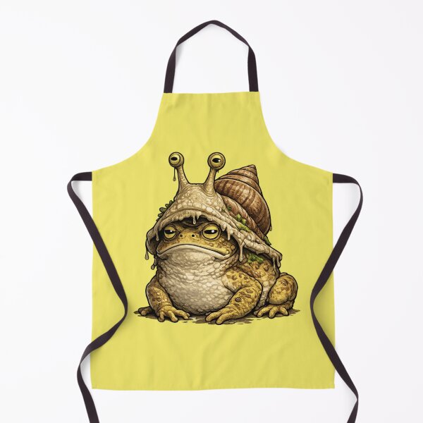 Aperçu de l'œuvre Le crapaud et son casque escargot créée et vendue par FroggyOnly.
