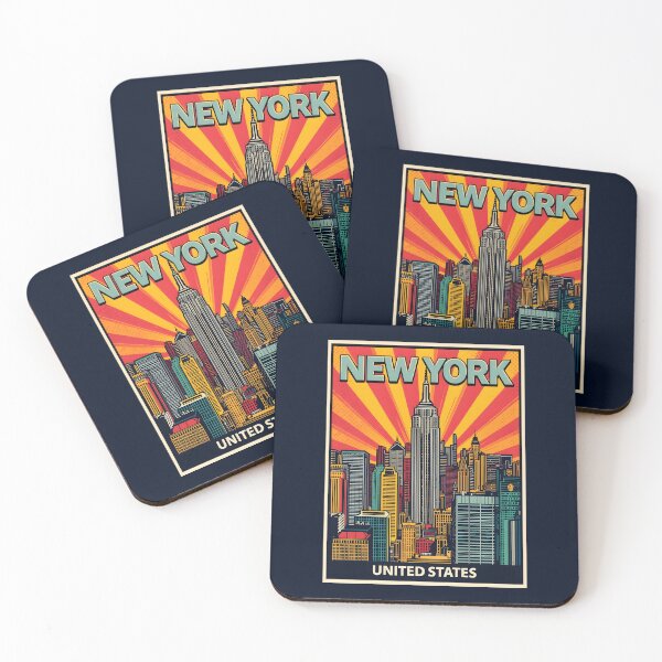 Item preview, A Pop Art Travel Print of New York - US designed and sold by StudioRedKoala.
