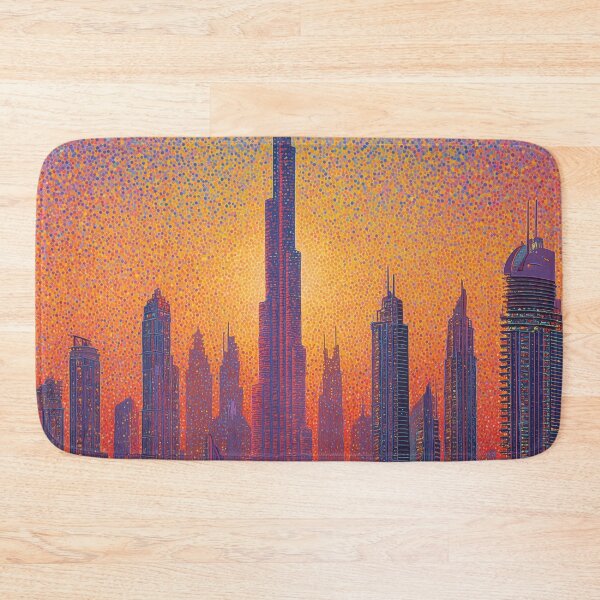 Item preview, Dubai Burj Khalifa Pointillism Cityscape designed and sold by Moisky Art.