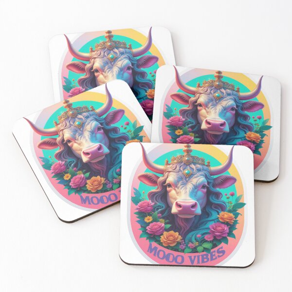 Item preview, Moo Vibes Cute Highland Cow Figure With Flower Crown For Farmhouse Decor And Rustic Animal Sticker Art For Nature Lovers And Fans Of Fluffy Brown Cattle And Floral Aesthetic Designs designed and sold by icemanphotos.