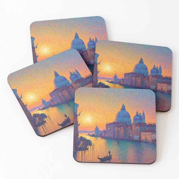 Item preview, Venice Grand Canal Pointillism Cityscape designed and sold by Moisky Art.