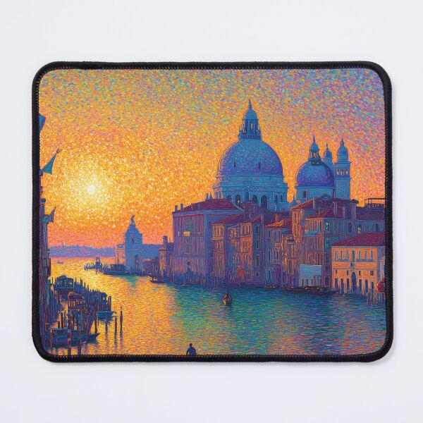 Item preview, Venice Grand Canal Pointillism Cityscape designed and sold by Moisky Art.