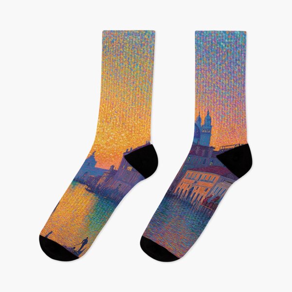 Item preview, Venice Grand Canal Pointillism Cityscape designed and sold by Moisky Art.