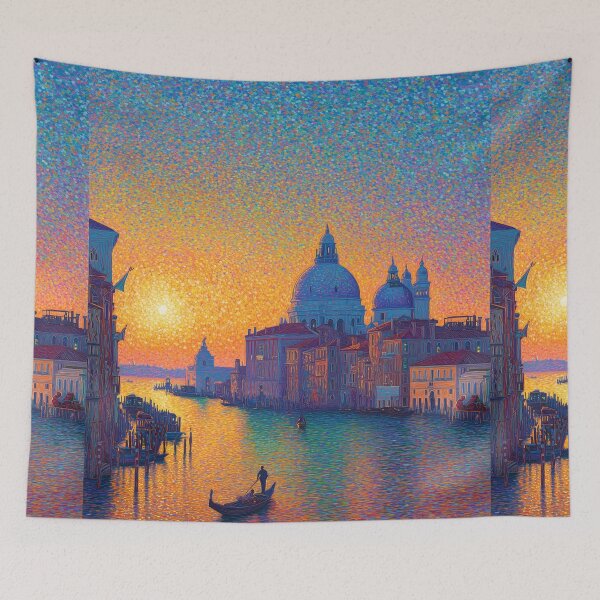 Item preview, Venice Grand Canal Pointillism Cityscape designed and sold by Moisky Art.