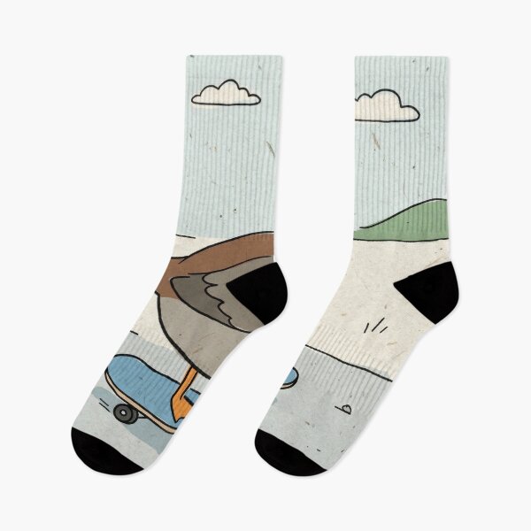 Item preview, Retro Mallard Duck Skateboarder - Cute Bird Skating Art - Minimalist Duck with Sunglasses Graphic designed and sold by seven things shop.
