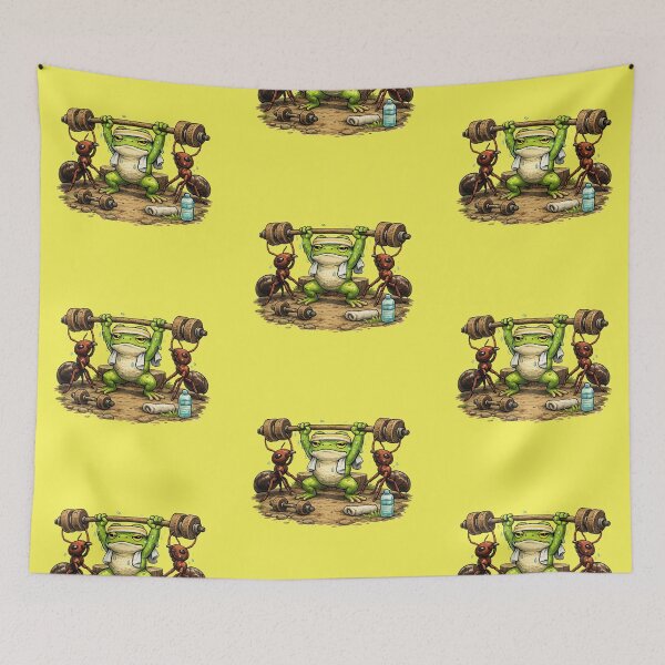 Item preview, Frog and ants at the gym designed and sold by FroggyOnly.