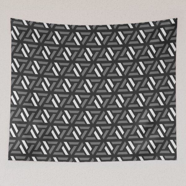 Item preview, Monochrome Hex-Mesh designed and sold by PatternDesign01.
